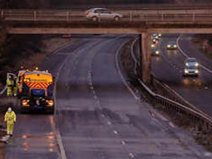 Supporting image for story: Ice chaos on county roads