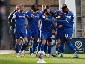 Jack Price of Shrewsbury Town celebrates with his team mates (AMA)