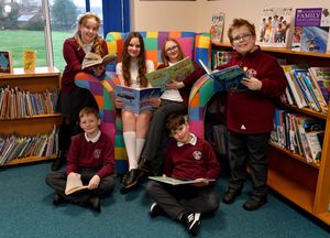 Pictures at St leonard's Primary School, Bridgnorth, for Love Your School feature.Children catch up on some reading in the library.