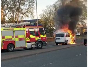 Supporting image for story: Explosions heard as firefighters tackle dramatic van blaze on Oldbury street