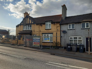 Little work has taken place at the Three Fishes Inn after it was hit by a lorry in November 2024. Picture: LDRS