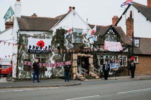 The Plough Inn in Wellington had a small socially-distanced meeting instead of its planned bank holiday bonanza