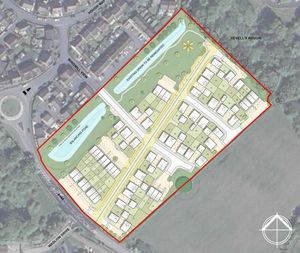 The pre-application layout presented to the planning committee on February 20, 2025. Picture: Marrons/Taylor Wimpey