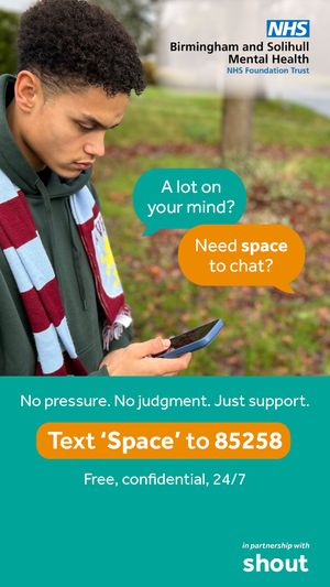 Blaine Rowe, who is taking part in a campaign to raise awareness of mental health support. PIC: Birmingham
and Solihull Mental Health NHS Foundation Trust