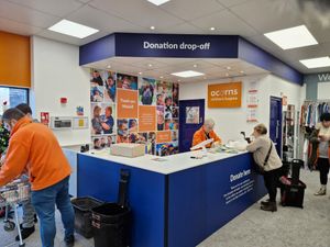 The store has a dedicated area for donations