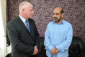 DI Gary Plant and father Firat Abbas appeals for information about the murder of Yasar Abbas family at their home in Raleigh Street, Walsal