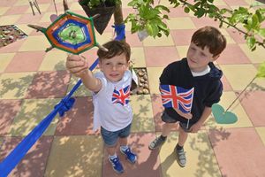 Corbett Primary School, where they have had a special day of events marking the official opening of there new garden.   Edward 8 and Harley-Bear 8.