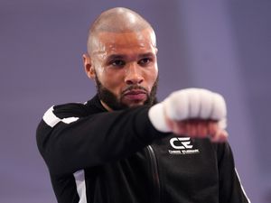 Chris Eubank Jr at a public training session in London
