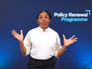 Conservative Party leader Kemi Badenoch at the launch of a 'policy renewal process' aimed at formulating new policy for the Conservative Party