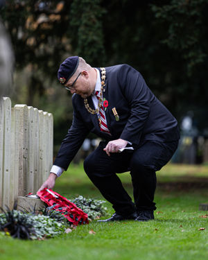 The Armistice Day service at Newport Cemetery. Picture: Euan Manning Photography
