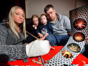 Supporting image for story: Mother is burned in rocket blast at garden firework party