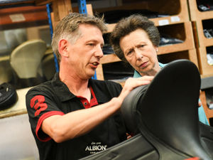 Supporting image for story: Saddle makers display their craft for Princess Anne 