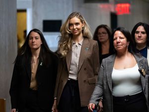 Kaja Sokola arriving at Manhattan criminal court