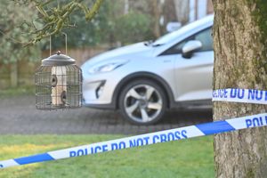 Police at Woodlands Grove in Prees Higher Heath on Wednesday. Photo: Steve Leath