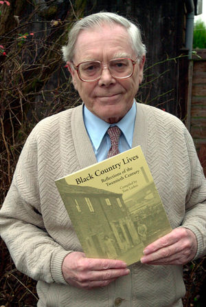 Tom Larkin with his book entitled 'Black Country Life' in 2000.
