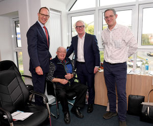 West Midland mayor Richard Parker was guest at a business lunch at Richardson's in Oldbury. He is pictured with Carl, Martyn and Roy Richardson.