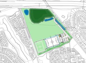 Plans for the new sports facilities off Waterloo Road, Newdale. Picture: Telford & Wrekin Council