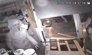 CCTV of the raid at A&B Fruits