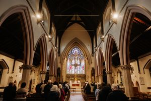 A service at Shrewsbury Cathedral on Easter Monday after the death of Pope Francis earlier in the day