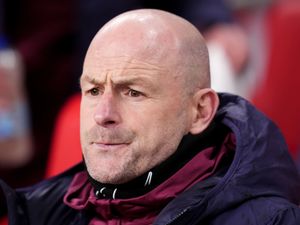 Lee Carsley frowns on the touchline