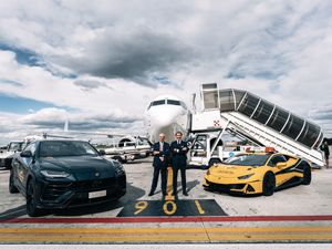Supporting image for story: Lamborghini renews partnership with airport to have supercar as ‘follow-me’ vehicle