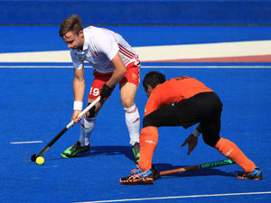 Supporting image for story: Telford ace David Goodfield on the ball for England