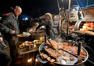 Hot food was top of the menu on a chilly night
