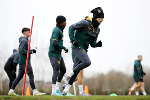 Wolves players at Compton - Norwich preparations (Getty)