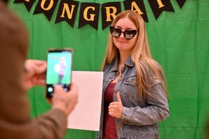 Ercall Wood pupil Phoebe Hodson gave the thumbs up after her results.