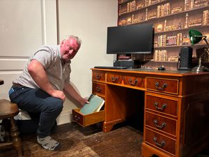 Martin Reid with the desk