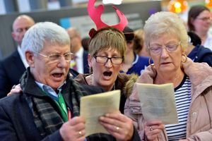 Carol singing time at the lights switch-on
