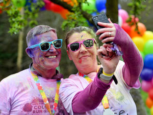 Around 750 people took part in the Lingen Davies Colour Run.