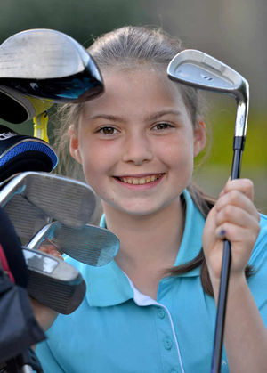 Hannah Goulding is excelling with the clubs at Brocton Hall Golf Club.