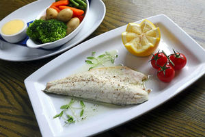 Fish slice - food's simple but well prepared