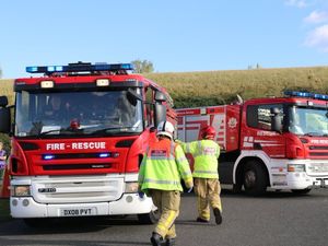 Supporting image for story: Two people trapped after Shropshire road crash