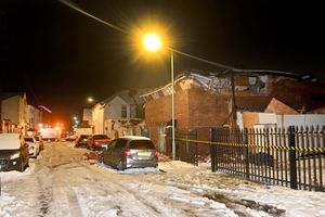 The building on Napier Road, Wolverhampton suffered a partial collapse