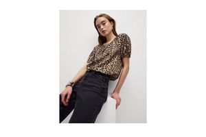 Lyocell Rich Leopard Print Crew Neck Blouse £17.50