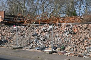 Moat Street, Willenhall, where another building fire ripped through a derelict factory unit on the road