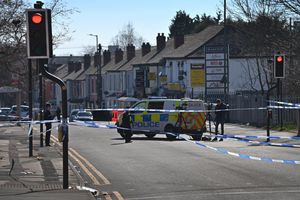 Walsall Police at the scene of a murder on Bloxwich Road/Norfolk Place where a 22-year-old was  stabbed.