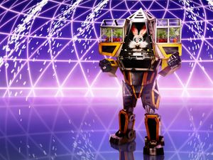 Supporting image for story: Robobunny becomes first celebrity revealed during Masked Singer final