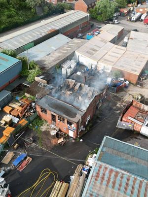 The blaze in Wedgbury Way, Brierley Hill