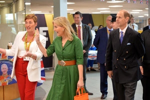 Louise Fall shows the Duchess and Duke around Wolverhampton College