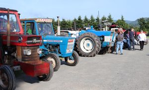 A selection of tractors on display