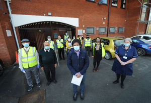 Committe members and volunteers at Sri Krishna Mandhir Hindu Temple in Wolverhampton