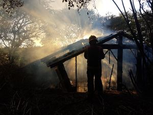 Supporting image for story: Dudley school outbuilding destroyed by fire