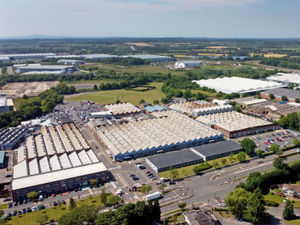 An aerial view showing Collins Aerospace's site on Stafford Road in Wolverhampton. Photo: Tim Thursfield