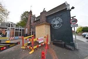 The Old Bush Pub in Swindon, in the aftermath of the crash following a visit by structural engineers