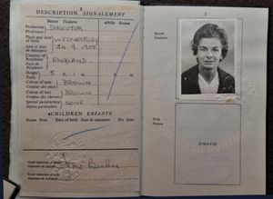 One of the her old passports.