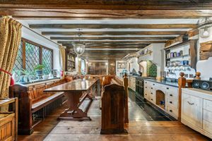 Burlton Hall kitchen, picture via: Rightmove and Knight Frank