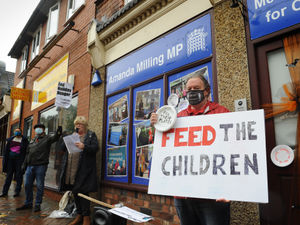 Supporting image for story: Anger over school meals vote as protest staged outside MPs office in Hednesford